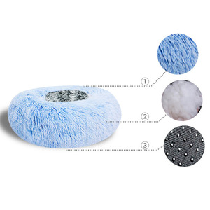 <strong>Wholesale</strong> Luxury XL Size Faux Fur <strong>Dog</strong> <strong>Bed</strong> High Quality with Removable Feature Soft Round Plush <strong>Pet</strong> Cushion for Cats - Product Image 6