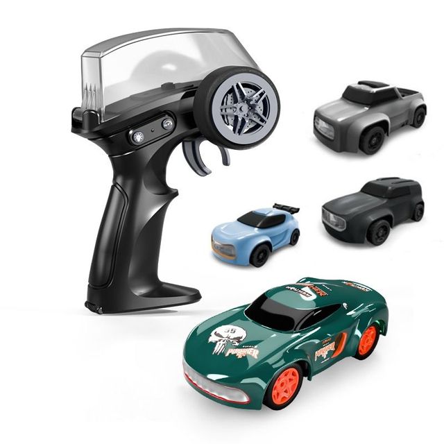 Mini Rc Drift Car 2.4G High-Speed 1:64 Racing Desktop Remote Control Vehicle Cool Colorful Lights Galloping Car Toy for Children