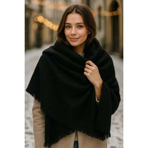 Écharpe longue en jacquard noir texturé doux et épais 70x180cm pour l'automne et l'été Sal1206 - Product Image 4