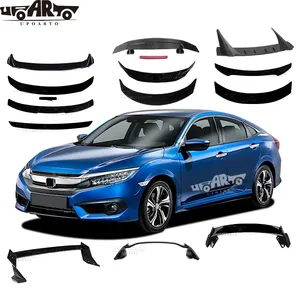Exterior Accessories Include Rear Roof Wing Spoiler For Honda Civic 10th Gen Sedan Hatchback 2016-2021