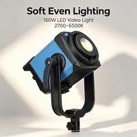 Lumière de diffusion en direct pour cinéma et télévision 160W, économique, double température de couleur, contrôle par application, éclairage d'appoint constant