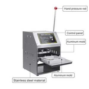 Manual Cup <strong>Sealing</strong> <strong>Machine</strong> Seal 4 Boxes at a Time Aluminum Foil Tray Cake and Four Cups Packaging <strong>Can</strong> <strong>Sealing</strong> <strong>Machine</strong> - Product Image 3