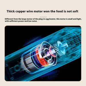 가정용 베이킹 휘핑 크림을 위한 안전한 고속 모터 식기 세척기가 있는 휴대용 스테인리스 스틸 전기 계란 비터 - Product Image 4