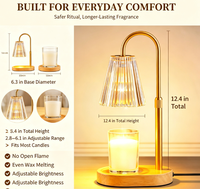 Lampe chauffe-bougie avec minuterie - Chauffe-cire électrique pour bougies, lampes en verre