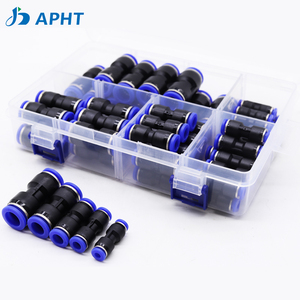 Kit di 60 Connettori Pneumatici Diritti a Innesto Rapido PU-4/6/8/10/12mm, Set di Raccordi per Tubi dell'Aria - Product Image 4