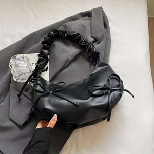 Sac en cuir PU froncé avec détail nœud papillon pour femme - Product Image 6