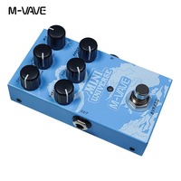 M-vave mini-universe pemodelan Digital Pedal gitar Reverb Pedal efek logam untuk Amplifier untuk perdagangan luar negeri