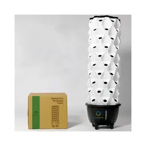 Système de laitue hydroponique tour d'ananas nouveau Design rotatif 65L intérieur tour hydroponique serre Vertical jardin Kit système