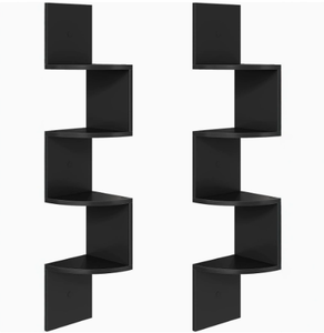 Scaffale Angolare Moderno in Legno Multifunzionale da <span class=keywords><strong>Parete</strong></span>, Scaffalatura a Più Livelli, <span class=keywords><strong>Libreria</strong></span> per <span class=keywords><strong>Soggiorno</strong></span>, Camera da Letto, Cucina - Product Image 5