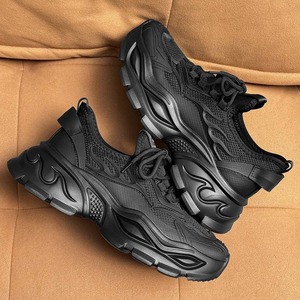 New men's <b>soft</b>-soled casual <b>shoes</b> black thick-soled sports dad <b>shoes</b> versatile height-increasing sports trendy men's <b>shoes</b> - Product Image 1