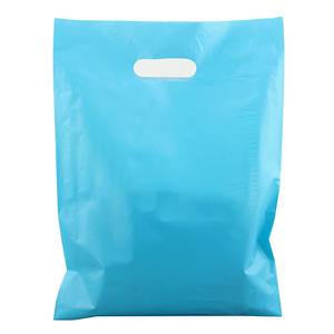 Sacs à provisions en plastique imprimés découpés à l'emporte-pièce 30cm <span class=keywords><strong>x</strong></span> <span class=keywords><strong>40cm</strong></span> avec poignée <span class=keywords><strong>sac</strong></span> cadeau pe sacs de transport en plastique de marque au détail en plastique avec logos - Product Image 4