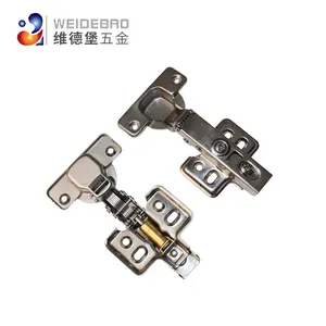 Furniture Accessories Hydraulic Auto Hinge Hinges Kitchen Cabinet Stainless Steel Modern Kitchen Hardware Fittings Nickel Plate