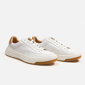 Chaussures de marche décontractées en cuir de qualité supérieure personnalisées, chaussures de marche fitness pour hommes, noires - Product Image 5