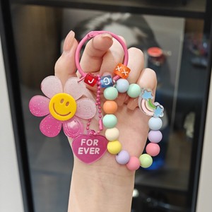 Khuyến Mại 3D Nhựa Keychain Túi Mặt Dây Chuyền Xe Keyring Mới Mạ Điện Thỏ Con Chó Chuột Cá Heo <span class=keywords><strong>Keyholder</strong></span> Với Màu Sắc Chuỗi Hạt - Product Image 3