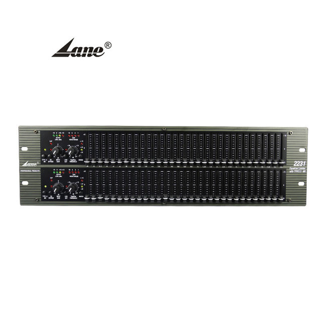 Lane EQ-2231 Professional Audio Equalizer Auto Glass XLR Power Home Hi-Fi Stereo Mixer
