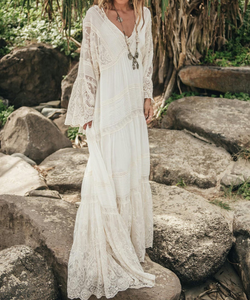 Abito Estivo Bohémien Sexy da Donna Personalizzato all'Ingrosso, Vestito da Spiaggia Boho con Scollo a V e Schiena Scoperta - Product Image 3