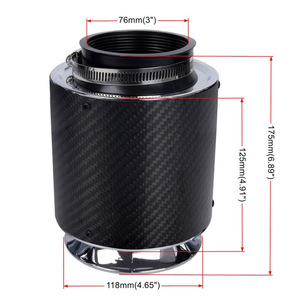 Filtre à air en fibre de carbone à tête de champignon, haut débit, pour mise à niveau automobile, ajustement universel, construction en alliage d'aluminium - Product Image 2