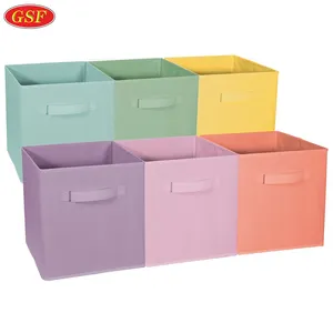 Оптовая продажа, складная коробка для хранения кубиков из нетканого материала с логотипом на заказ