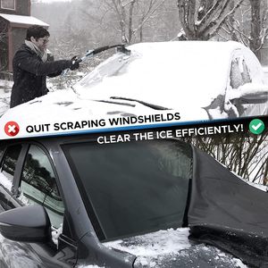 Housse de <span class=keywords><strong>pare</strong></span>-<span class=keywords><strong>brise</strong></span> avant anti-neige et anti-givre toutes saisons en Oxford 600D – <span class=keywords><strong>Protection</strong></span> contre la neige, la glace et l'<span class=keywords><strong>hiver</strong></span> – Accessoires automobiles - Product Image 5