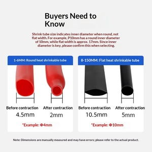 Warmtekrimpbare siliconen buis Isolatiehuls 2:1 krimpverhouding 1 mm-150 mm dik Slijtvast 1 meter Kabelbeschermingshuls - Product Image 4