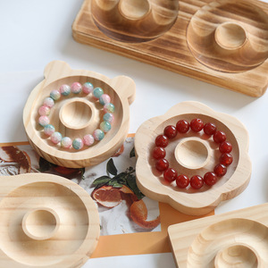 ถาดไม้สำหรับใส่เครื่องประดับ DIY ทำจากไม้เนื้อแข็ง หนา 1.5 ซม. ขัดเงา ชิ้นเดียว - Product Image 3