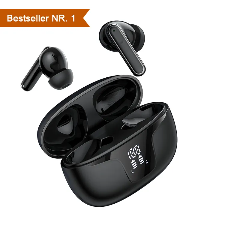 Écouteurs sans fil BT 5.3 Casque d'écoute LED Affichage HiFi Stereo Draadloze oordopjes ANC Auriculares Inalambricos