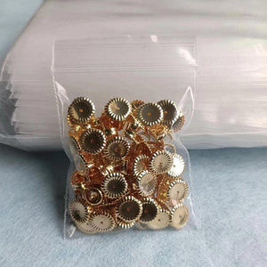 Self sealed bag transparent bags with zipper silver plastic packing zipper pouch ziplock storage bag