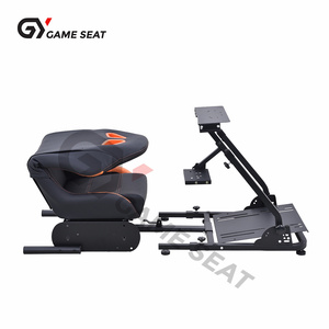 GY033 Sedile da Corsa per Simulatore di Guida Universale Regolabile in Lussuosa Pelle PU e Tessuto Sportivo - Product Image 1