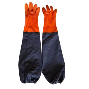 Водонепроницаемые прочные защитные рабочие перчатки для мужчин и женщин, нескользящие, синие, с ПВХ-покрытием, толщина 75 см, гибкие - Product Image 4