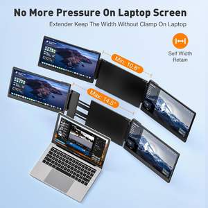 Lightweight 14-Inch Laptop with IPS Panel Triple Screen Display Type C Interface for Work Gaming Pantalla External Monitor 1080P - Product Image 2