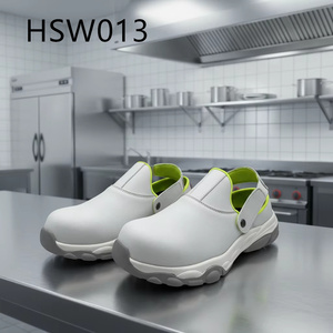ZYF, Zuecos de Seguridad Blancos con Media Plataforma, Estilo Slip-On, para Entornos <span class=keywords><strong>Sanitarios</strong></span>, Resistentes a Bacterias, Modelo HSW013 - Product Image 1