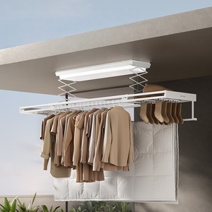 Electric <b>clothes</b> drying rack invisible balcony smart <b>clothes</b> drying pole lifting ultra-thin curved screen lighting - Product Image 6