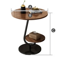 Table basse ronde multifonctionnelle avec structure en métal moderne pour salon et entrée, option table d'appoint