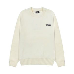 Autumn and winter letter round neck sweater loose plus size slimming knit sweater lazy style top thickened WE11DONE hem missing - Product Image 5