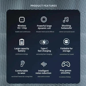 <span class=keywords><strong>Casque</strong></span> Bluetooth VJ364 ANC à réduction de bruit active, câble <span class=keywords><strong>audio</strong></span> AUX gratuit, rotation pliable, basses profondes, stéréo TWS sans fil - Product Image 3