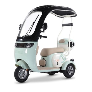 Tricycle à pédales 221, pédicab 2 places avec auvent fermé, pour adultes, femmes, enfants, personnes âgées, capacité de charge de 200-300 kg - Product Image 1