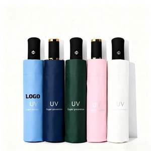 3 <b>Fold</b> Manual Uv Vinyl Sun Umbrella Custom Advertising Umbrellas - Product Image 2