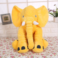202 Nouveaux jouets en peluche super doux en forme d'éléphant de dessin animé, animaux assis, avec rembourrage en coton PP, vente en gros, Hongwen HW00336