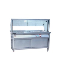 Matériel de restauration commercial, bain-marie, chauffe-plats pour buffet, table à vapeur pour buffet avec vitre