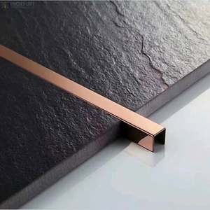 Perfil de aluminio en forma de U contemporáneo, protector de bordes anodizado, autoadhesivo para decoración de paredes y muebles. - Product Image 6