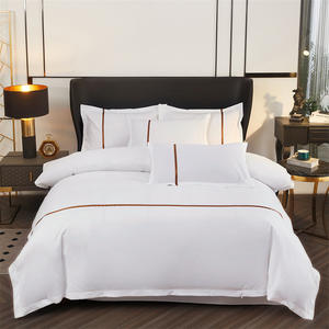 Juego de Sábanas y Funda Nórdica de Cinco Estrellas para Hotel, Juego de Cama de Cuatro Piezas de Algodón para Hostal y <span class=keywords><strong>Casa</strong></span> de Huéspedes, ODM/OEM - Product Image 5