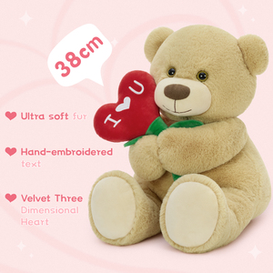 Oso <span class=keywords><strong>de</strong></span> Peluche con Ramo <span class=keywords><strong>de</strong></span> Corazones Romántico, <span class=keywords><strong>Regalo</strong></span> <span class=keywords><strong>para</strong></span> Novia o Novio, Símbolo <span class=keywords><strong>de</strong></span> Amor <span class=keywords><strong>para</strong></span> el Día <span class=keywords><strong>de</strong></span> San Valentín o Aniversario - Product Image 4
