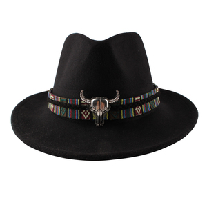 Fashion <span class=keywords><strong>Vogue</strong></span> style <span class=keywords><strong>British</strong></span> fashion Jazz wool top hat in the fall and winter us head cowhide fur felt fedora - Product Image 1