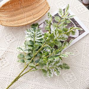Plante artificielle CallaFloral Eucalyptus, branche unique, blanc et vert, polyester, décoration intérieure, bouquet de mariage, fleur de simulation - Product Image 1