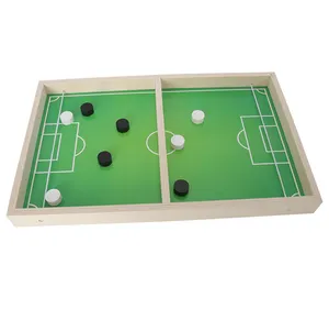 Family Indoor Playing Toys Wooden Tabletop Football Pinball Games Soccer Table Game Sling Puck Board Game