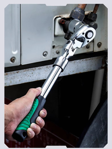 Kunci Soket Ratchet Standar 1/4/3/8/1/2 Inci Fleksibel 72-Gigi Teleskopik yang Dapat Diperpanjang - Product Image 3
