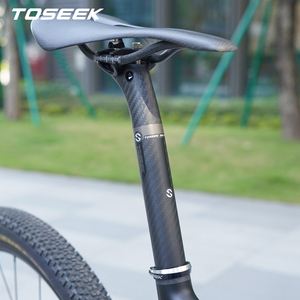 Tubos de sillín de fibra de <span class=keywords><strong>carbono</strong></span> TOSEEK para bicicletas de montaña y carretera, diámetro de 27,2 mm/30,8 mm/31,6 mm, desplazamiento de 0/20 mm, longitud de 350/400 mm, ligeros, para carreras, OEM - Product Image 5