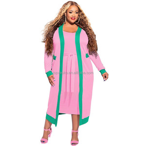 Giacca casual da <span class=keywords><strong>donna</strong></span> rosa rosa <span class=keywords><strong>oversize</strong></span> da <span class=keywords><strong>donna</strong></span> a maniche lunghe a righe in tinta unita con gilet da cravatta set di cintura - Product Image 5