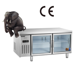 Table de présentation réfrigérée commerciale en acier inoxydable à température unique avec refroidissement direct par air, grande capacité - Product Image 1