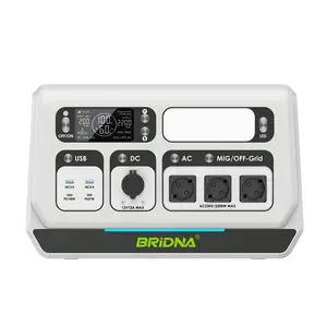 Bridna 2200w Portable lithium backup lifepo4 balcony solar system generator power station